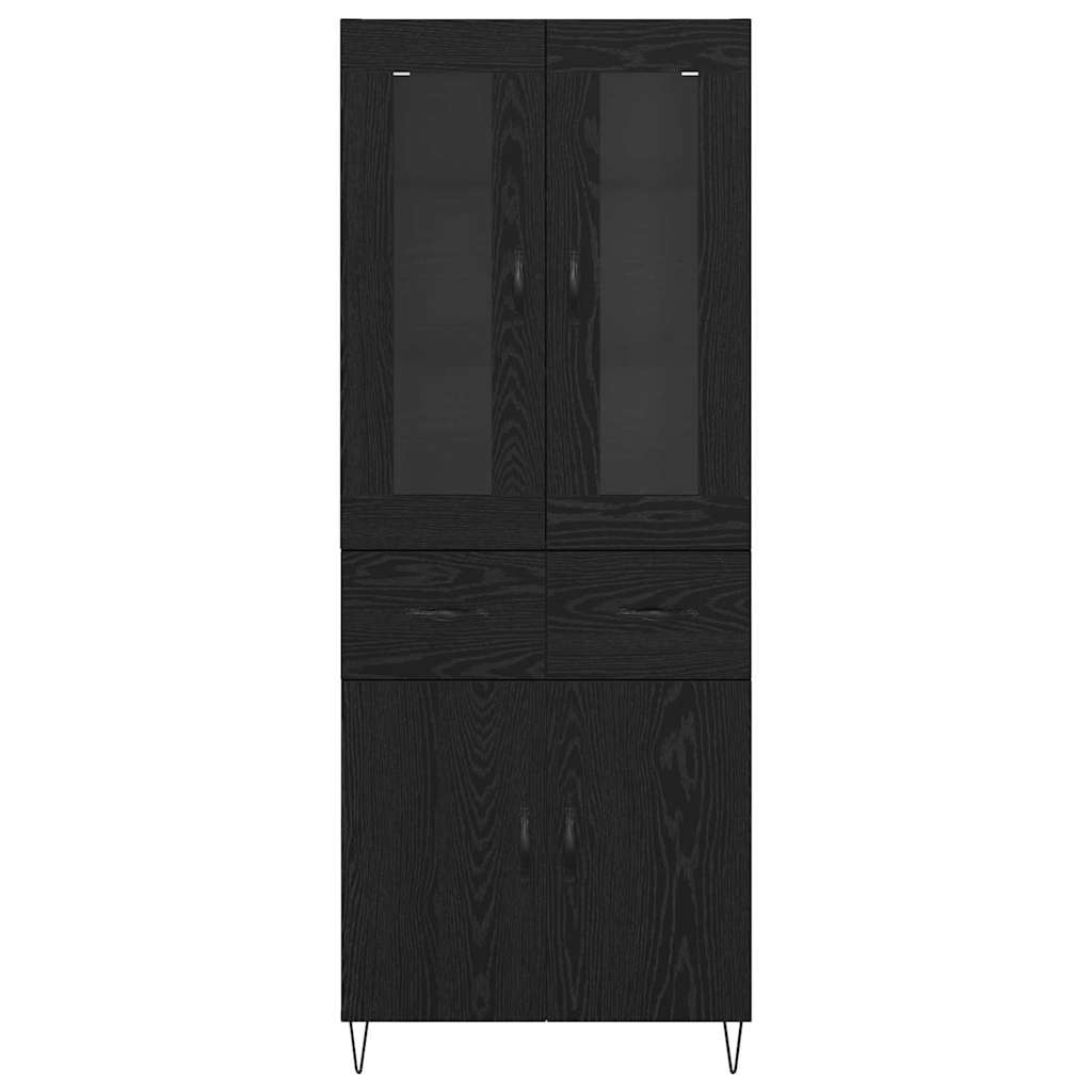 Haut Armoire Chêne noir 69,5 x 34 x 180 cm Bois d'ingénierie - XIOS
