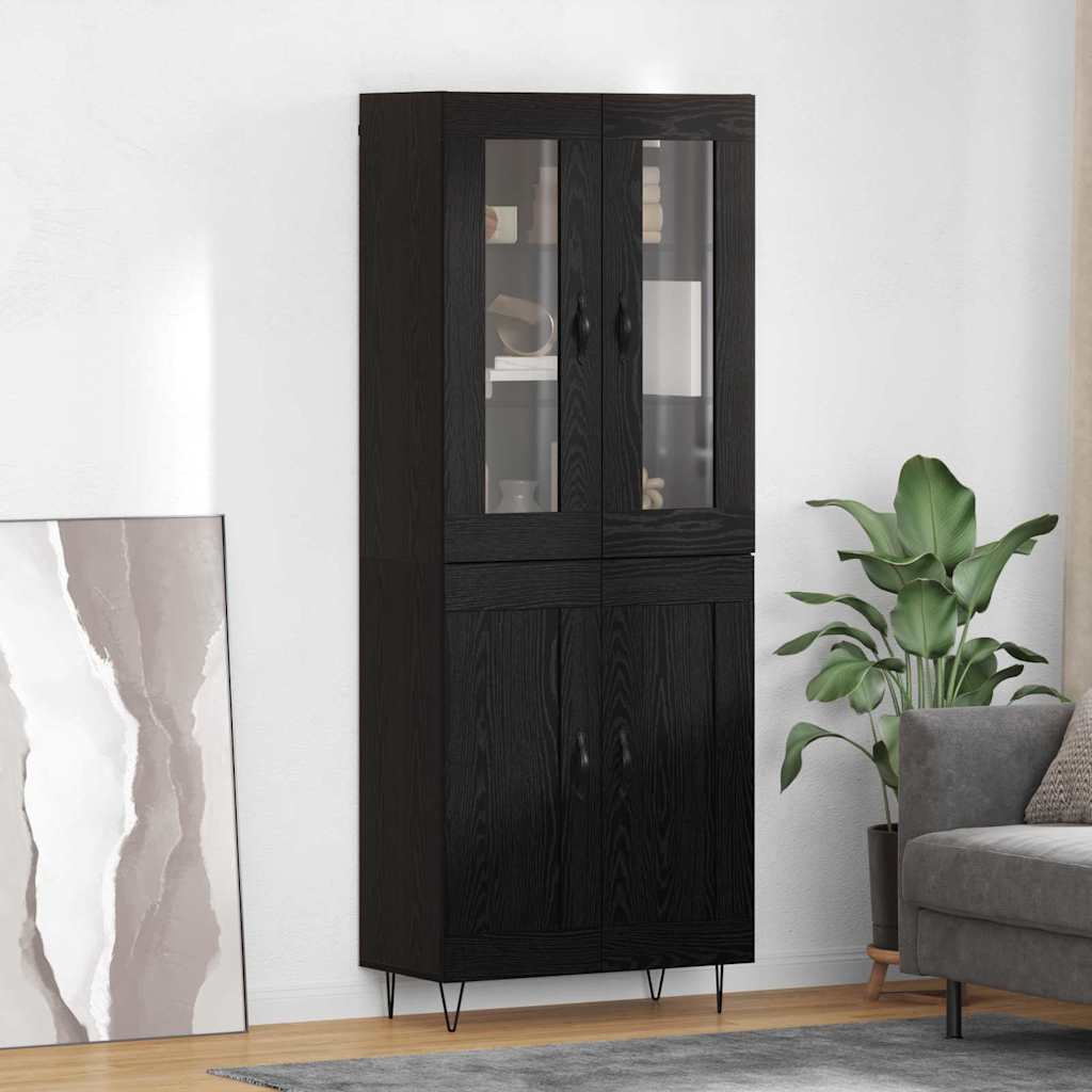 Haut Armoire Chêne noir 69,5 x 34 x 180 cm Bois d'ingénierie - XIOS