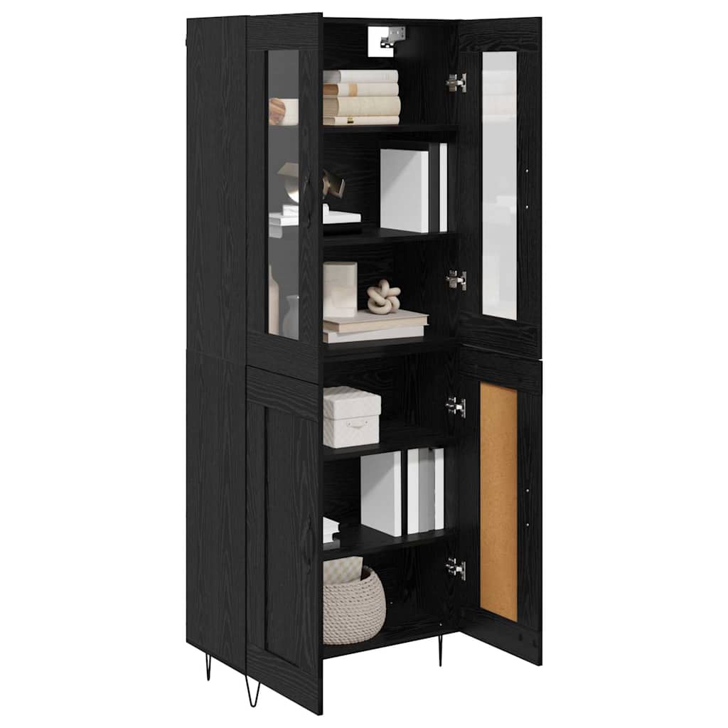 Haut Armoire Chêne noir 69,5 x 34 x 180 cm Bois d'ingénierie - XIOS