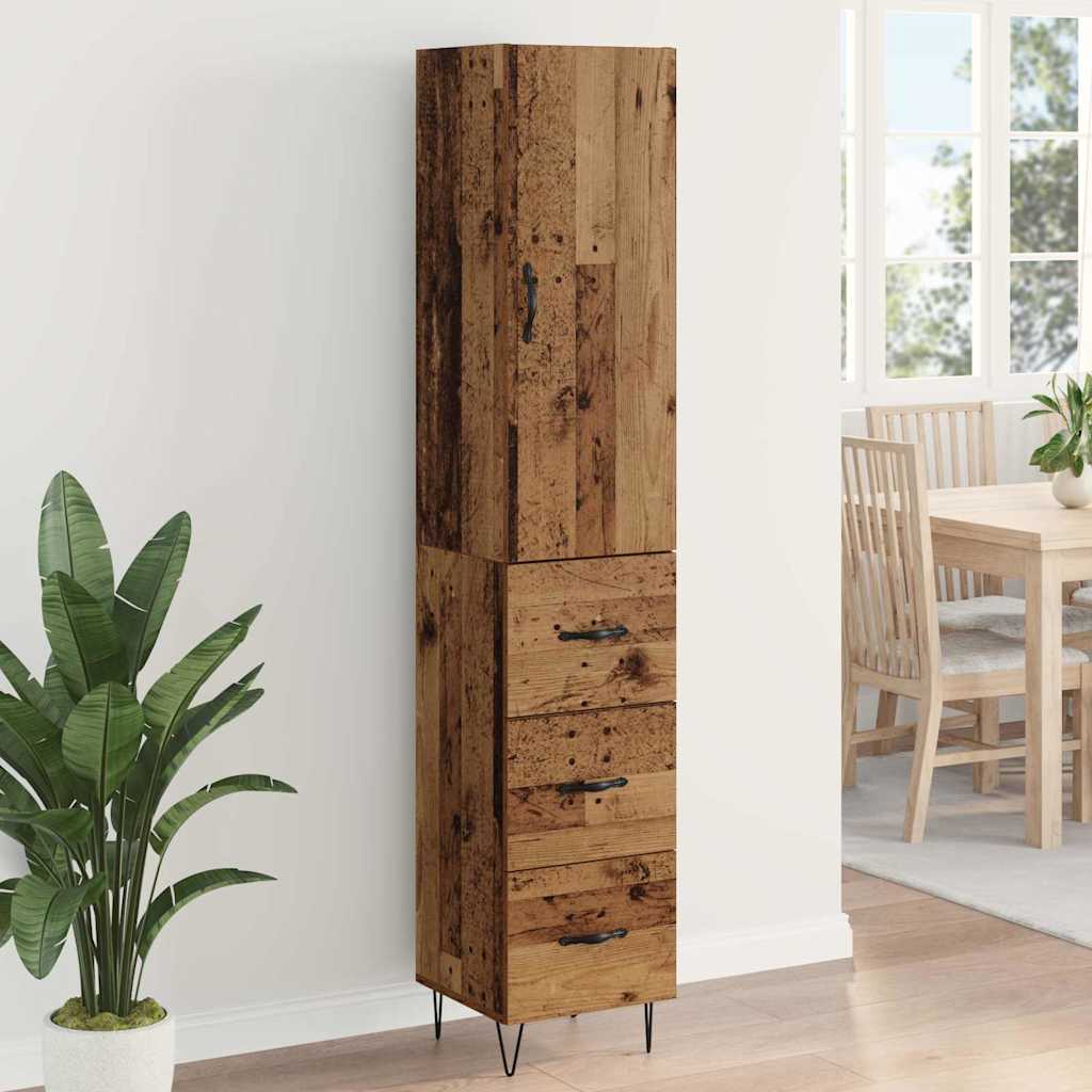 Haut Armoire Bois ancien 69,5 x 34 x 180 cm Bois d'ingénierie - XIOS