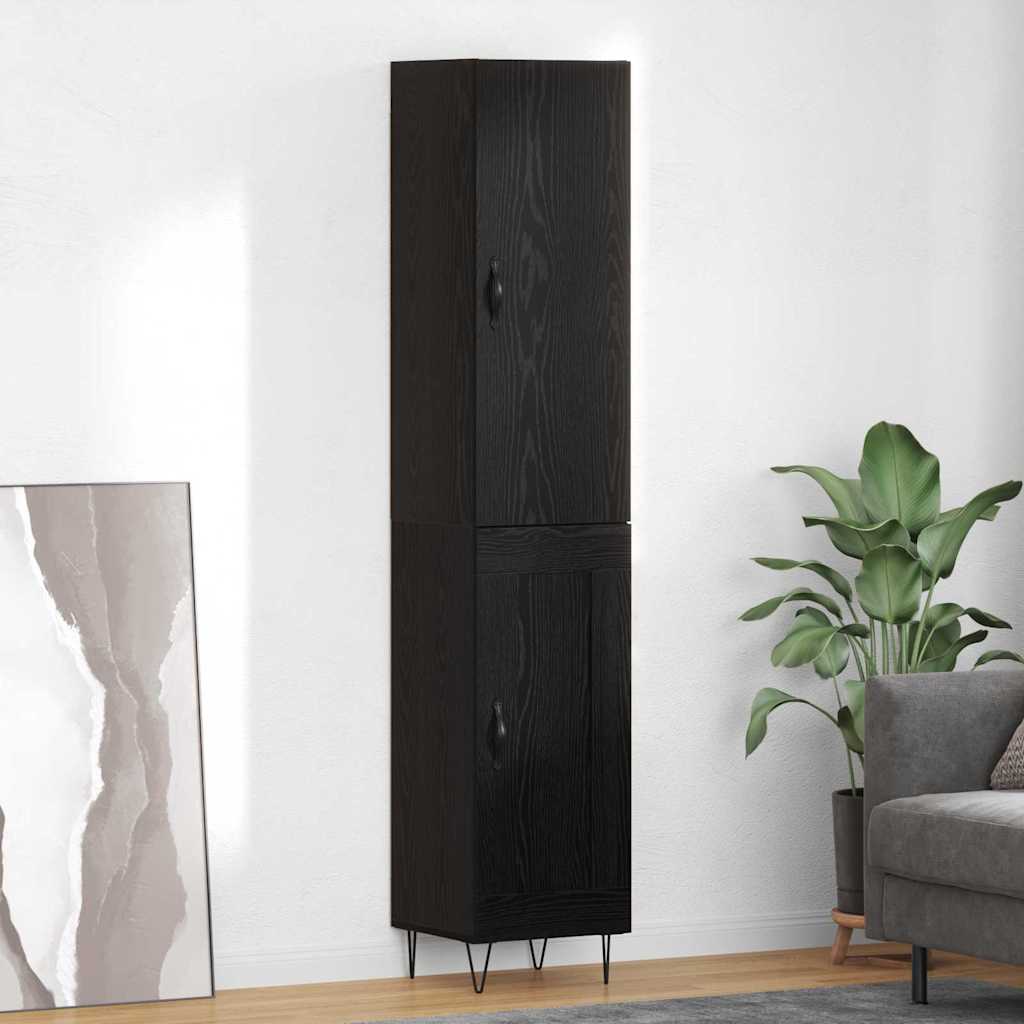 Haut Armoire Chêne noir 69,5 x 34 x 180 cm Bois d'ingénierie - XIOS