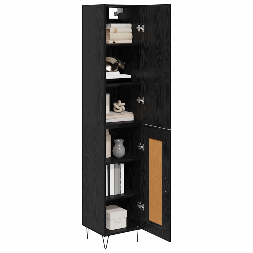 Haut Armoire Chêne noir 69,5 x 34 x 180 cm Bois d'ingénierie - XIOS