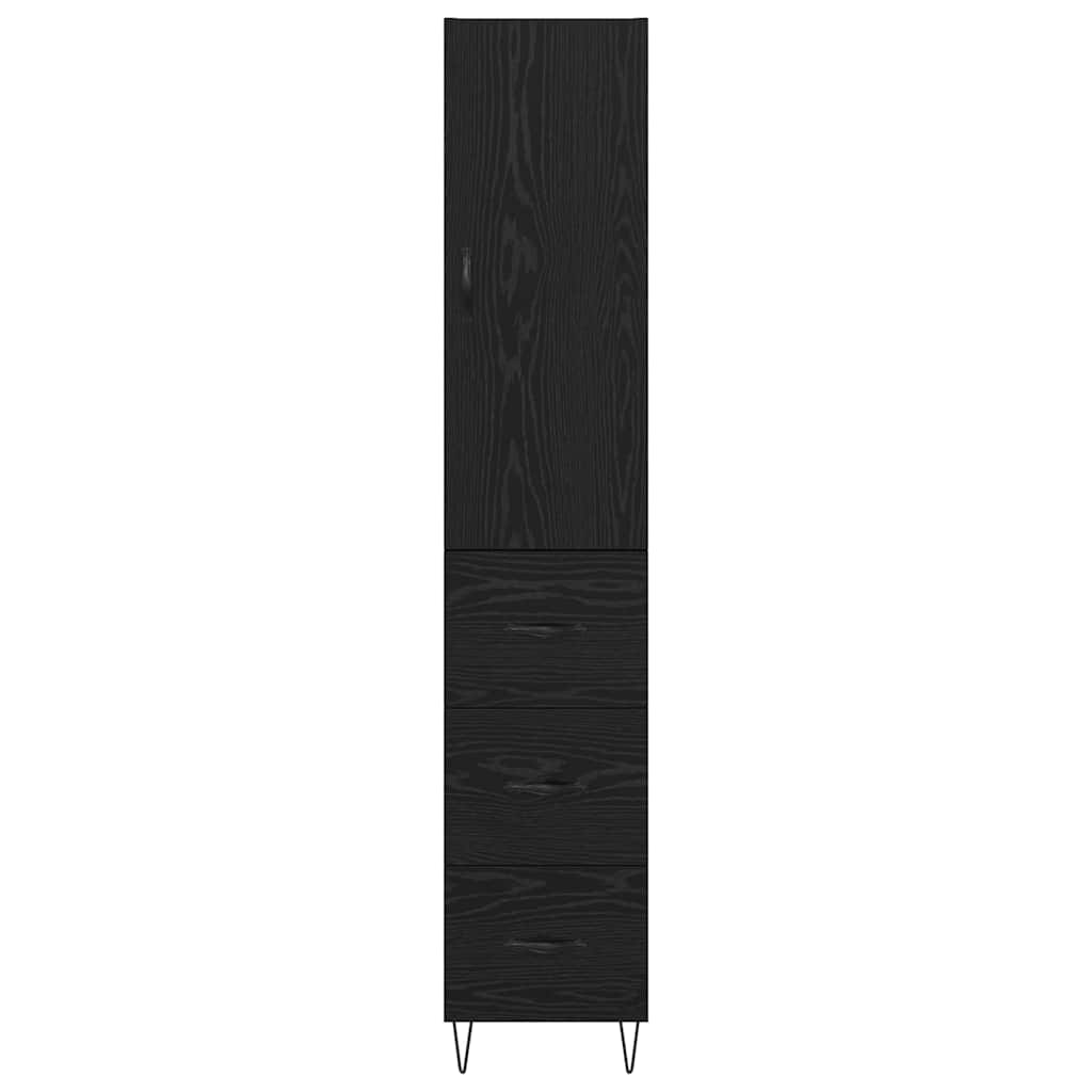 Haut Armoire Chêne noir 69,5 x 34 x 180 cm Bois d'ingénierie - XIOS