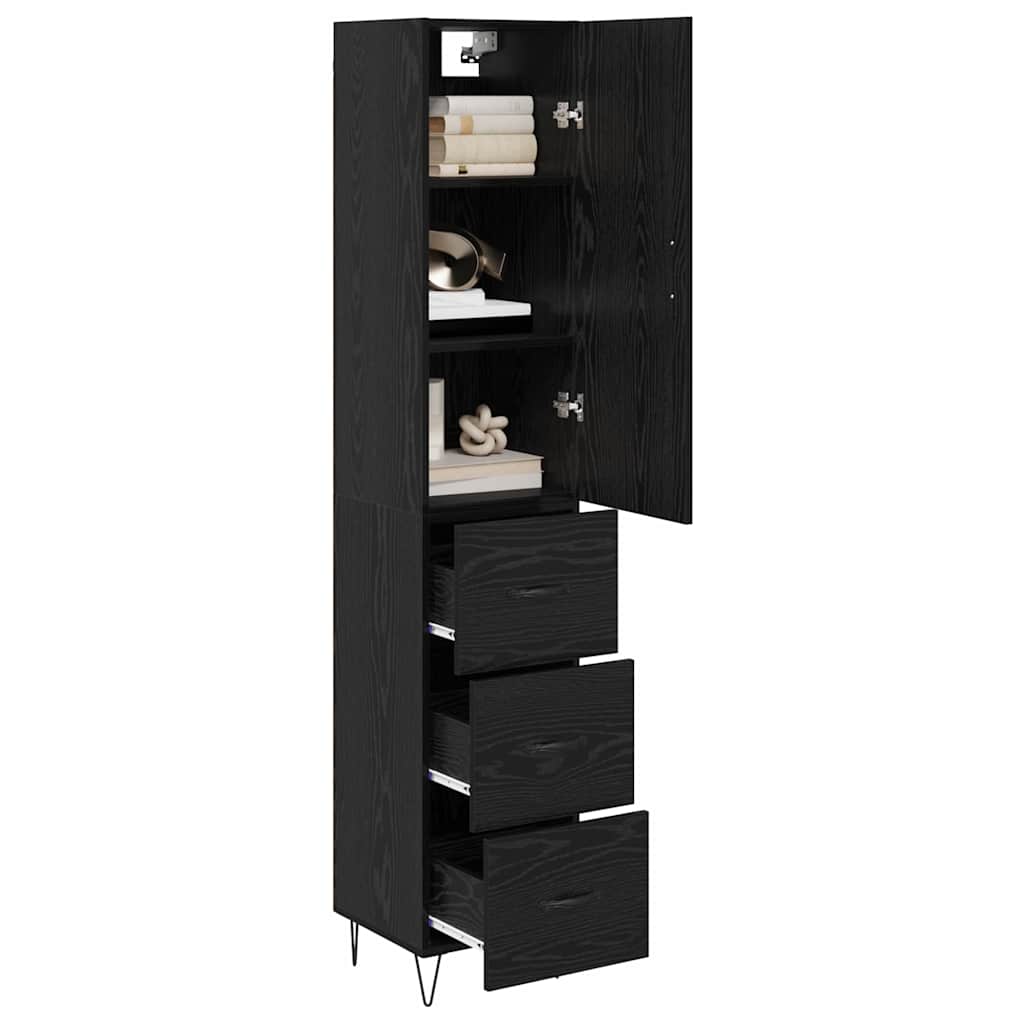 Haut Armoire Chêne noir 69,5 x 34 x 180 cm Bois d'ingénierie - XIOS