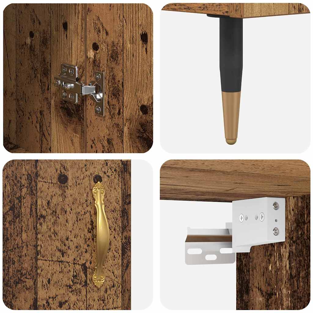 Haut Armoire Bois Ancien 69,5 x 34 x 180 cm Bois d'ingénierie - XIOS