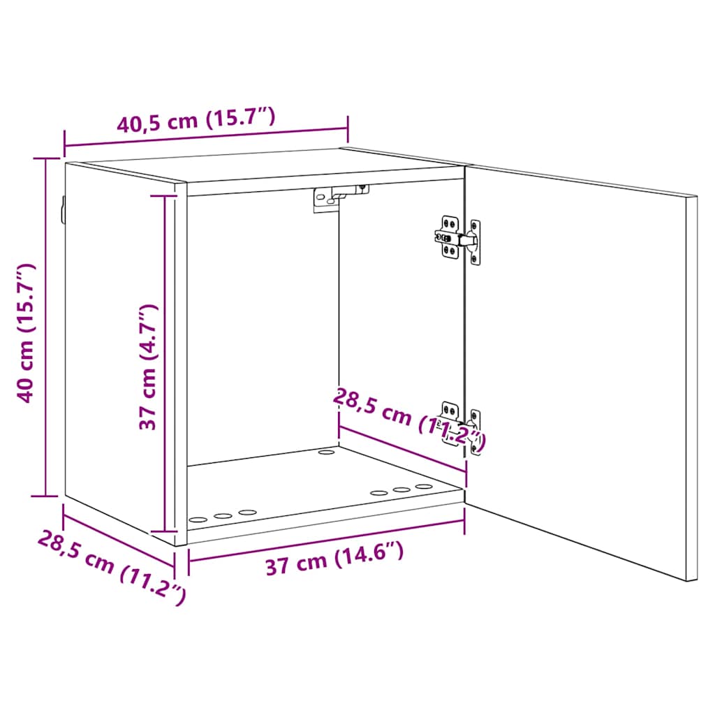 Unité murale de TV 4 pcs Chêne noir Bois d'ingénierie - XIOS