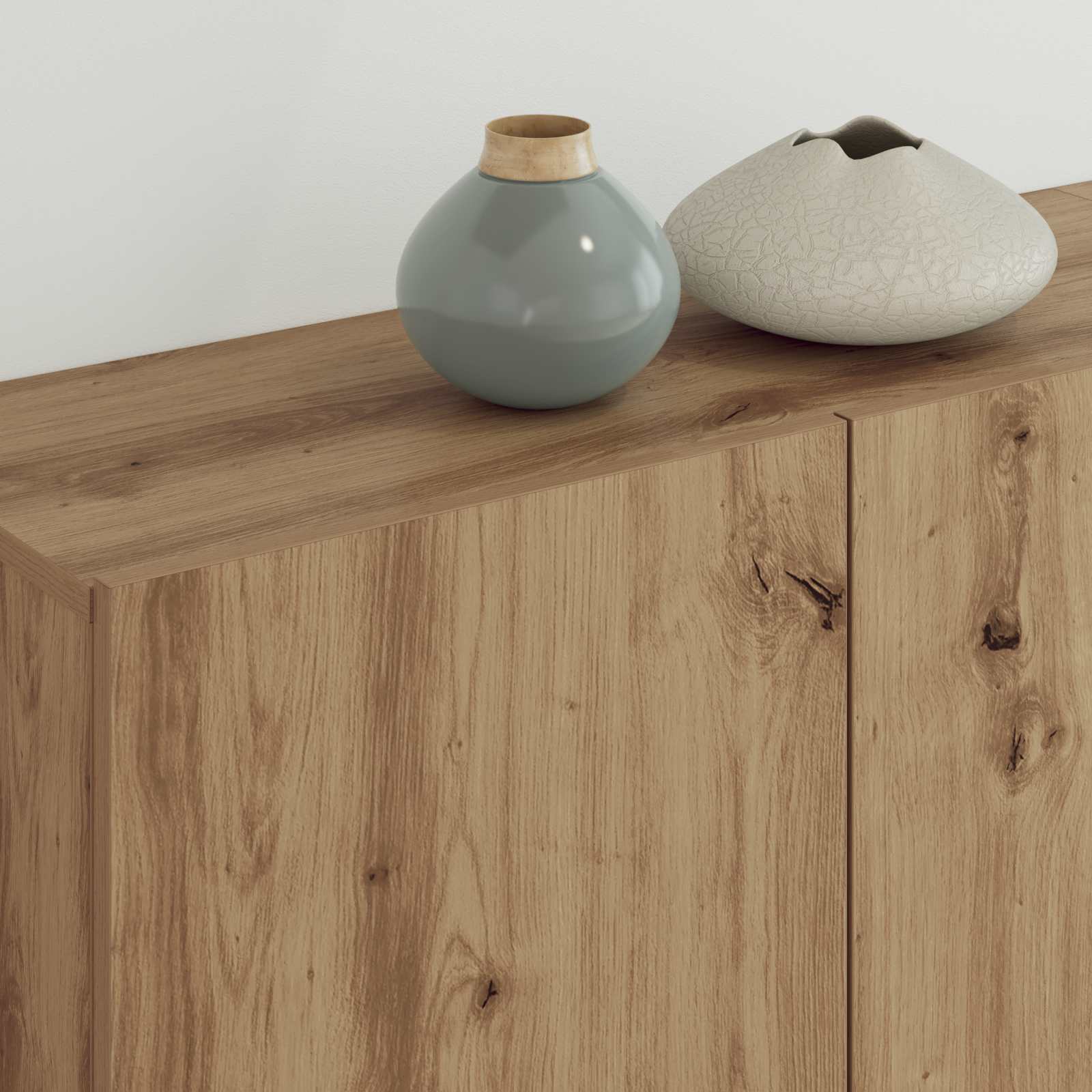 Unité murale de TV 5 pcs Chêne artisanal Bois d'ingénierie - XIOS