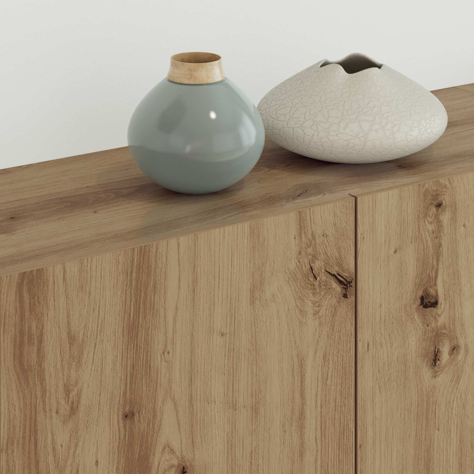 Unité murale de TV 5 pc Chêne artisanal Bois d'ingénierie