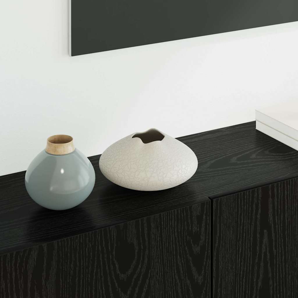 Meubles TV muraux 5 pcs Chêne noir Bois d'ingénierie - XIOS