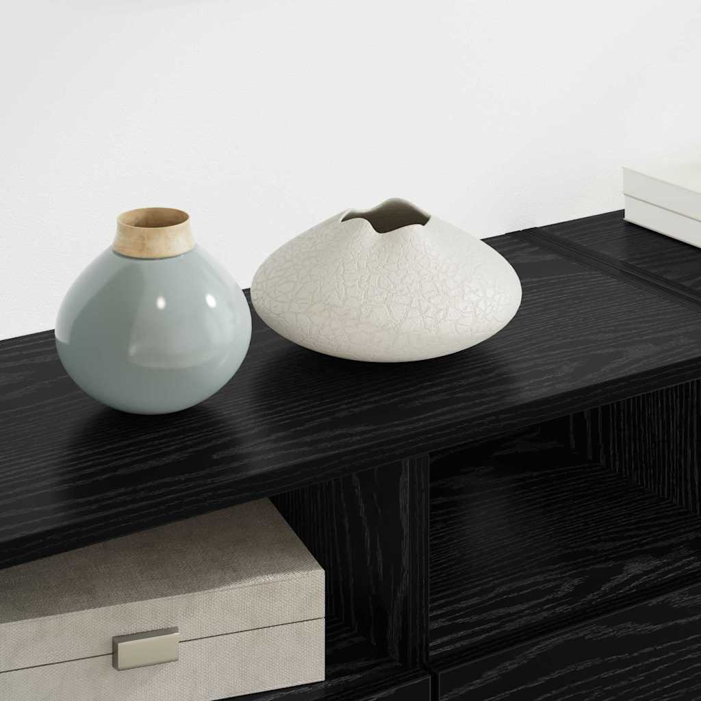 Meubles TV muraux 4 pcs Chêne noir Bois d'ingénierie - XIOS