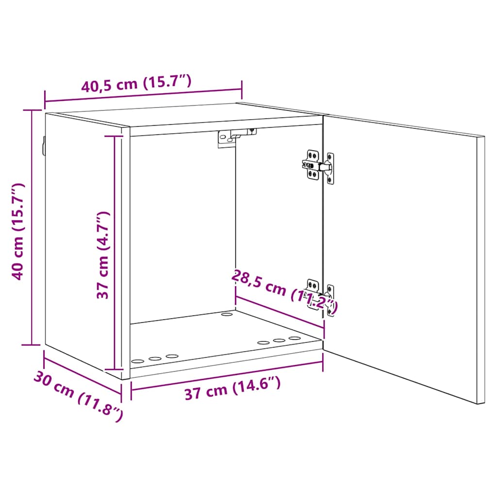 Meubles TV muraux 4 pcs Chêne noir Bois d'ingénierie - XIOS