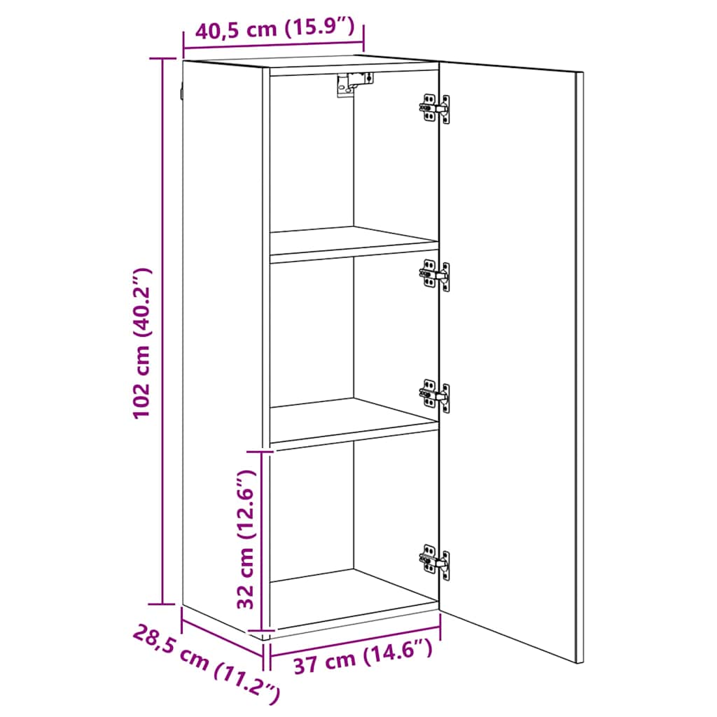 Meubles TV muraux 4 pcs Chêne noir Bois d'ingénierie - XIOS