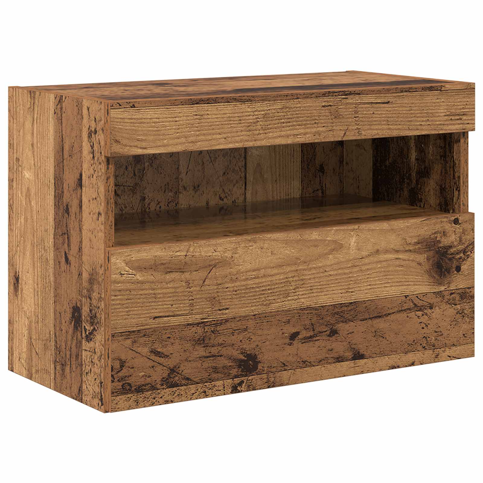 Ensemble de meuble TV mural avec éclairage LED 7 pcs - XIOS