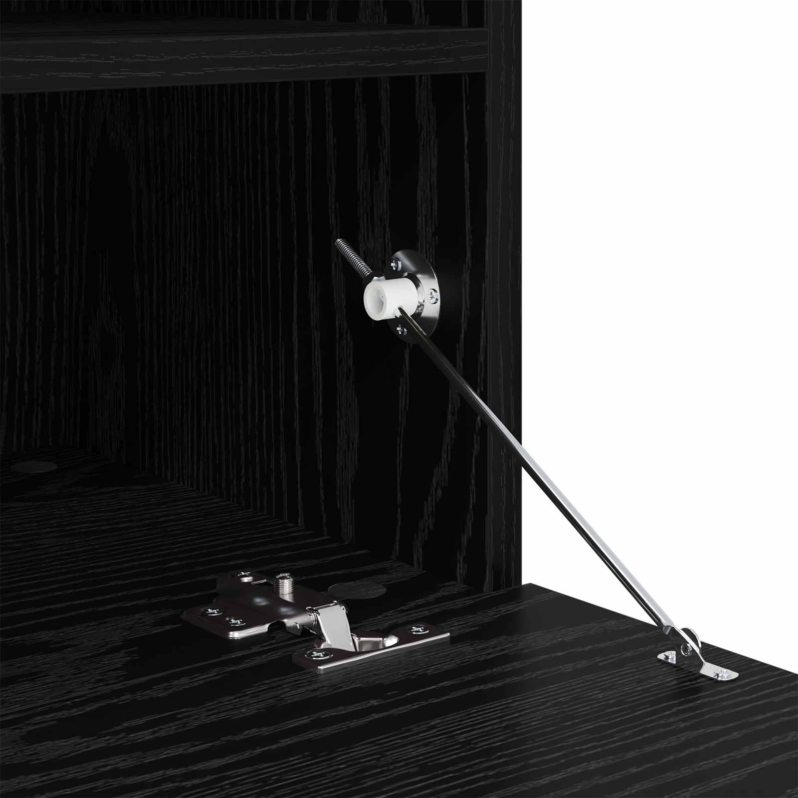 Ensemble de meuble TV mural avec éclairage LED 7 pcs Chêne noir - XIOS