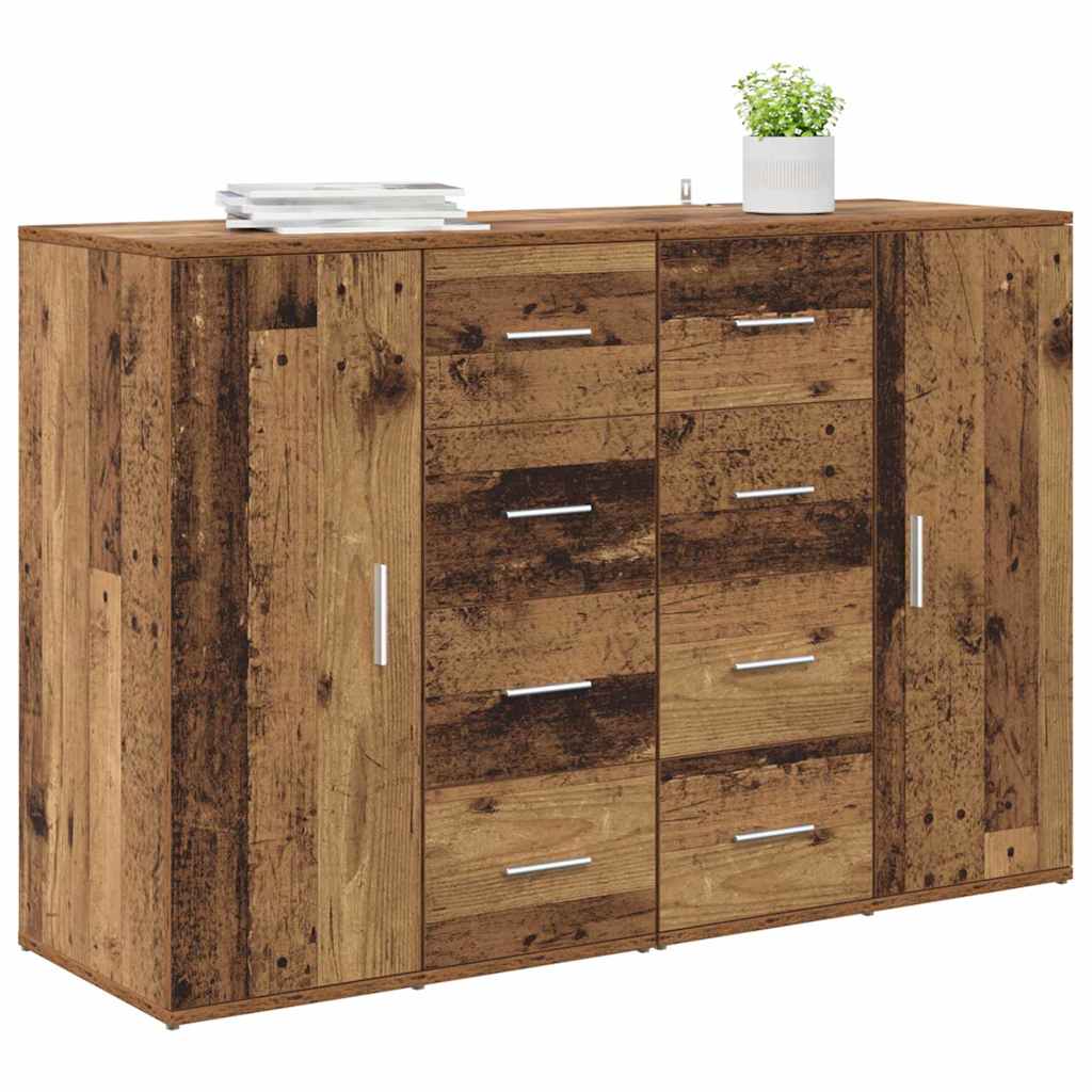 Buffets avec tiroir Corona 2 pcs Bois Ancien 59 x 39 x 80 cm - XIOS