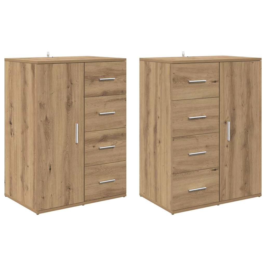Buffets Corona 2 pcs Chêne artisanal 59 x 39 x 80 cm - XIOS