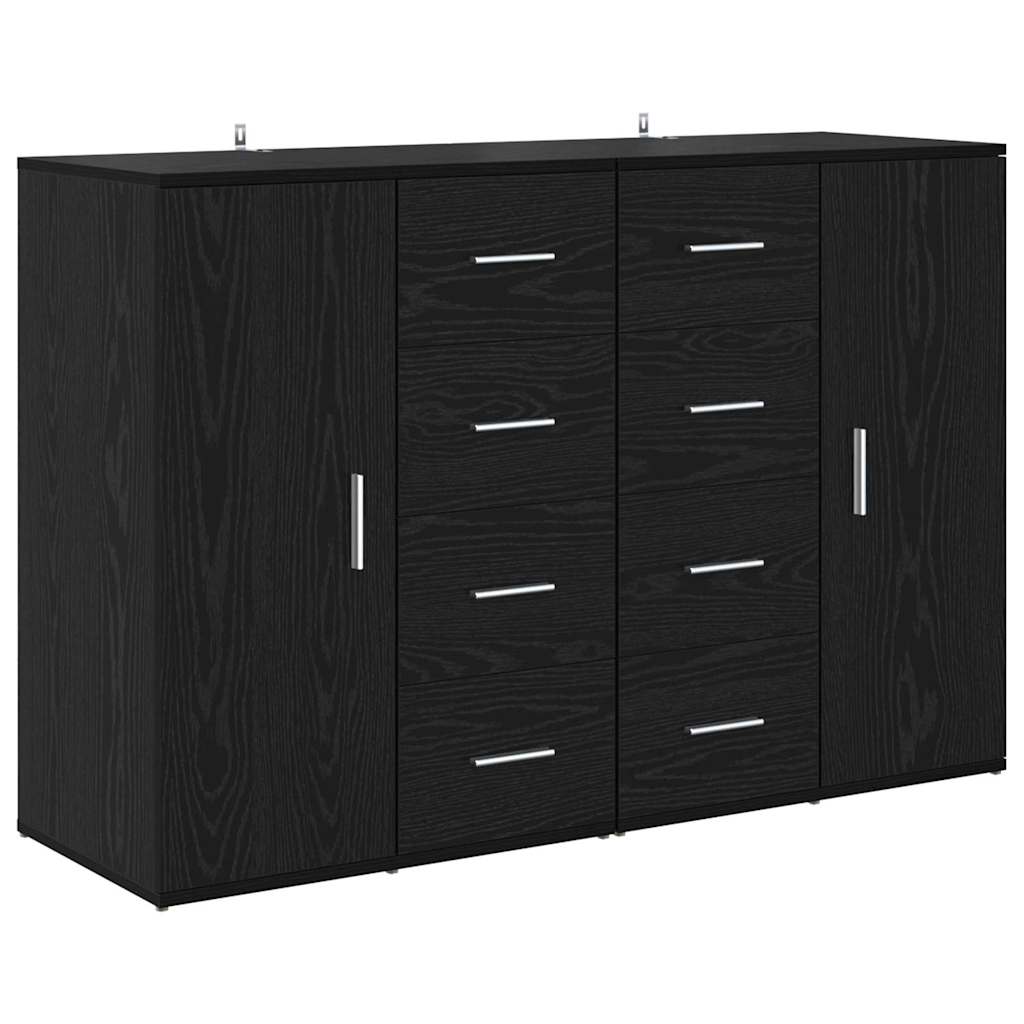 Buffets avec tiroir Corona 2 pcs Chêne noir 59 x 39 x 80 cm - XIOS