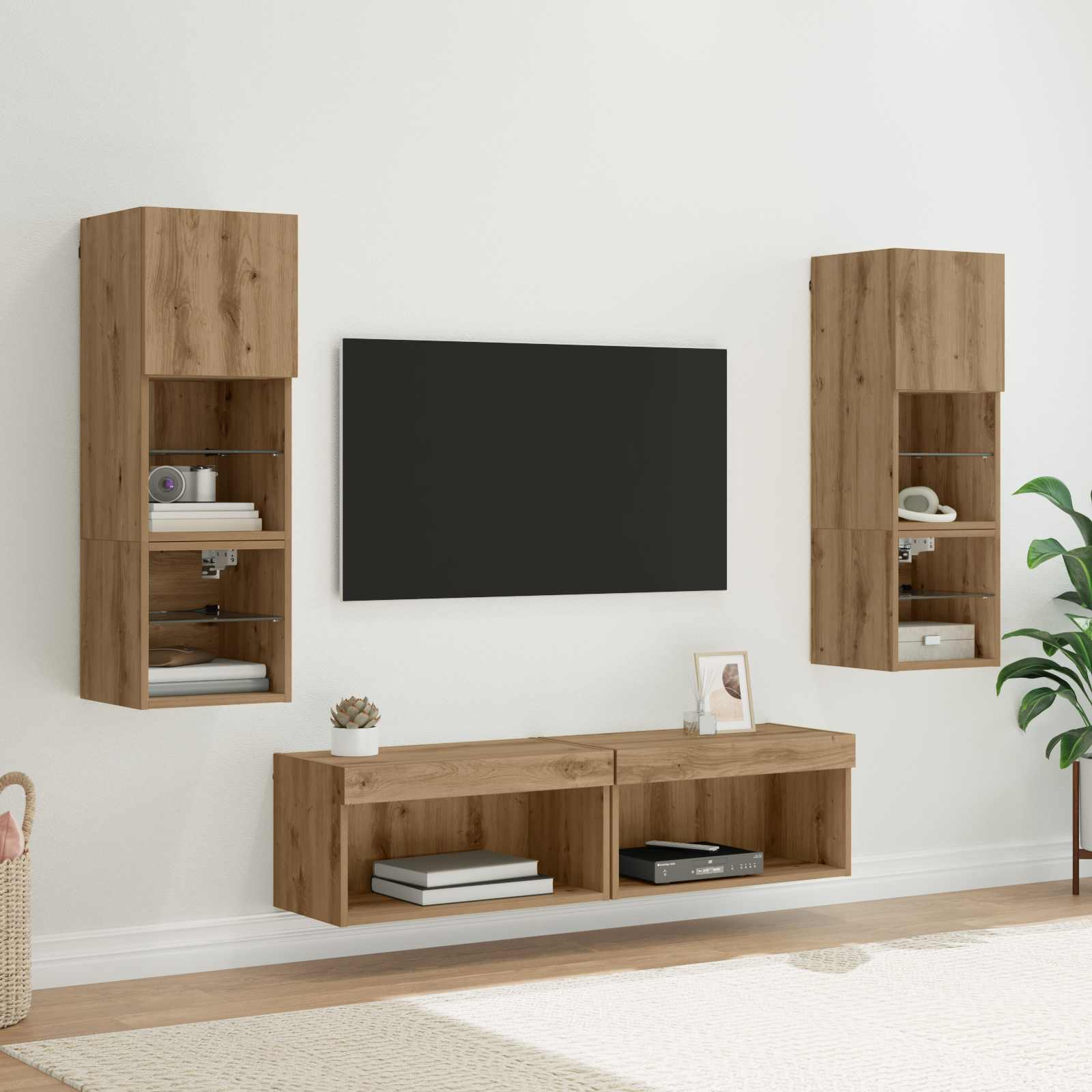 ` Montage mural 6 pcs Chêne artisanal Bois d'ingénierie - XIOS