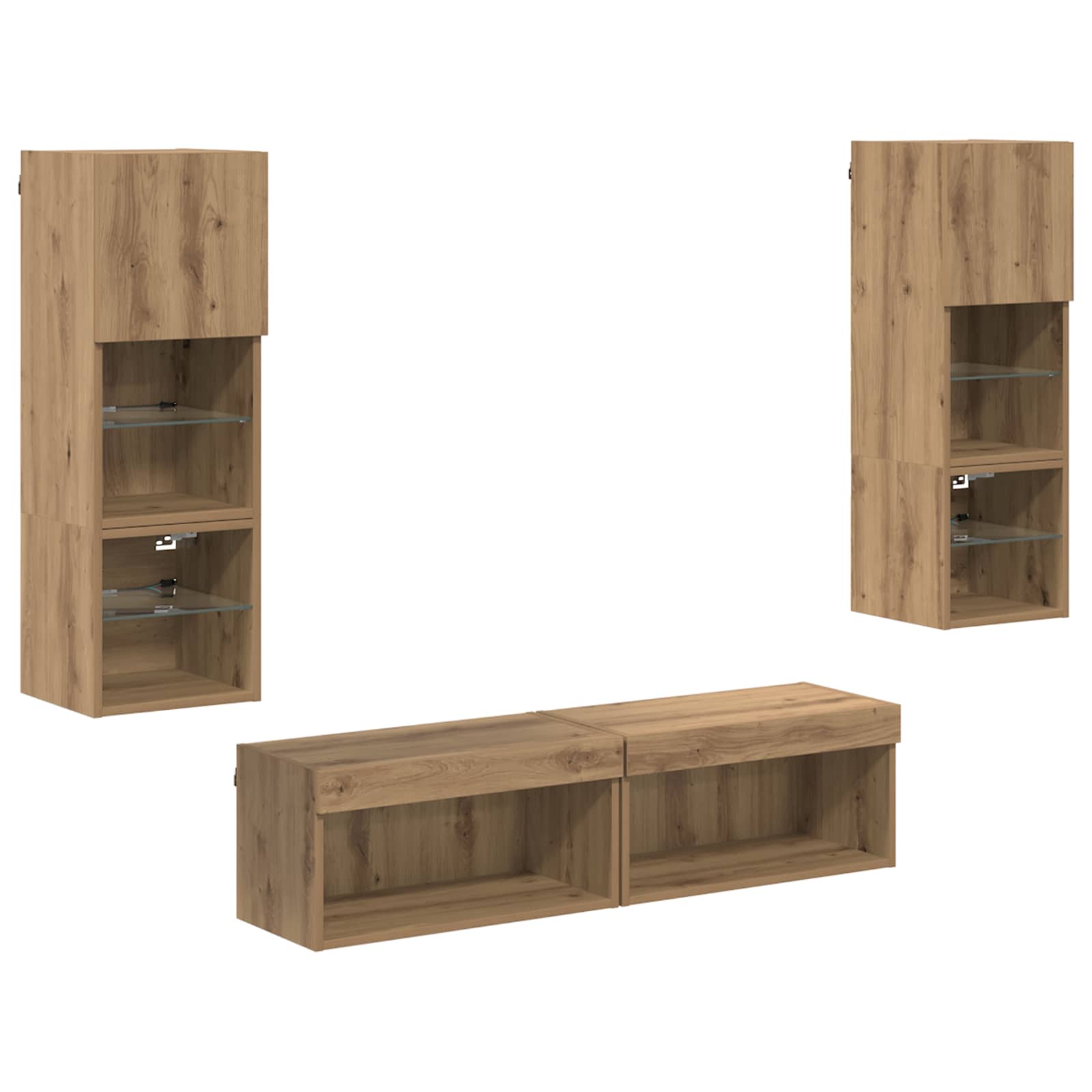 ` Montage mural 6 pcs Chêne artisanal Bois d'ingénierie - XIOS