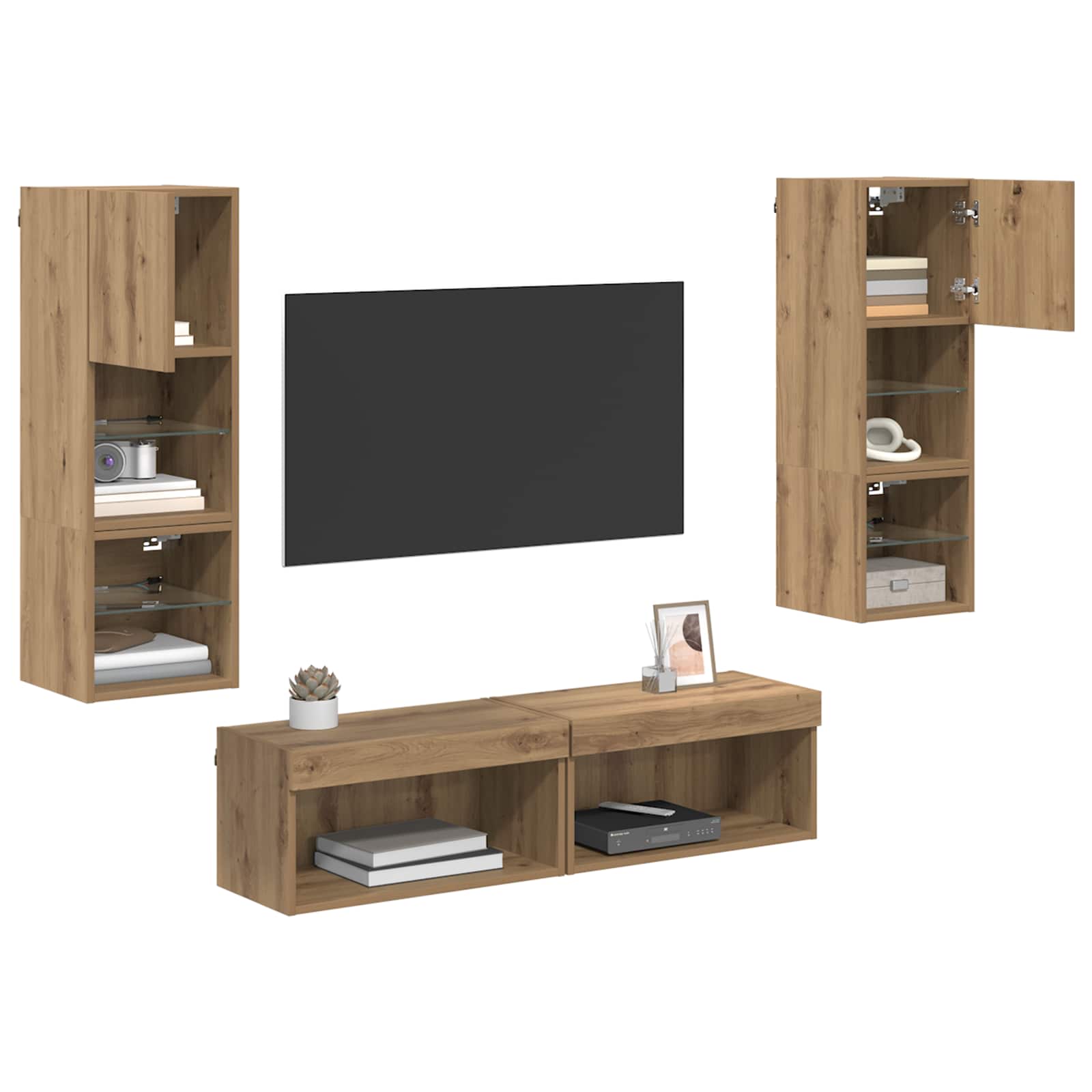 ` Montage mural 6 pcs Chêne artisanal Bois d'ingénierie - XIOS