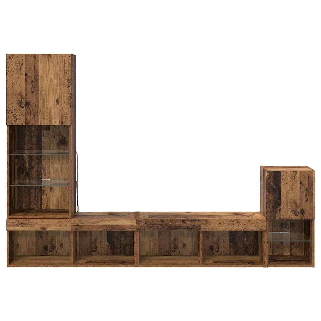 Meubles TV muraux Montage mural Bois Ancien Bois d'ingénierie - XIOS