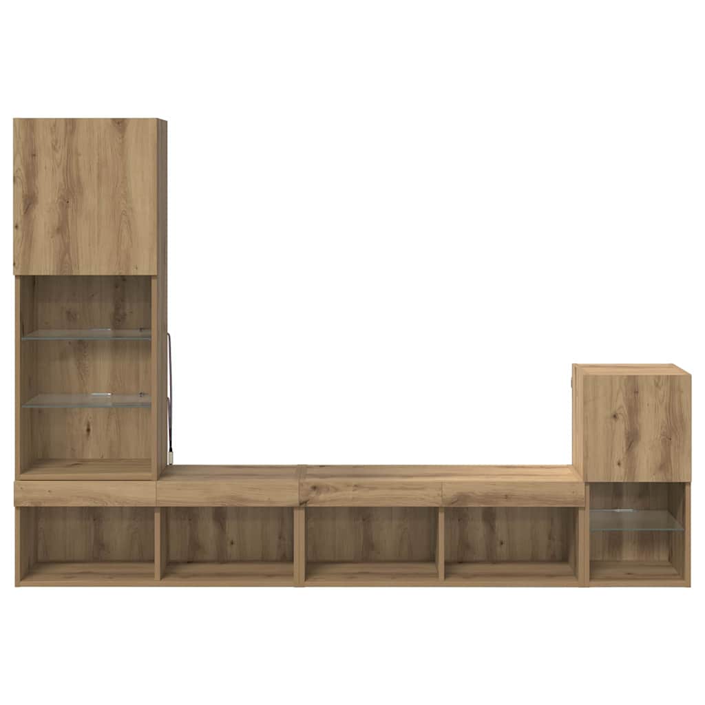 Meubles TV muraux Chêne artisanal Bois d'ingénierie - XIOS