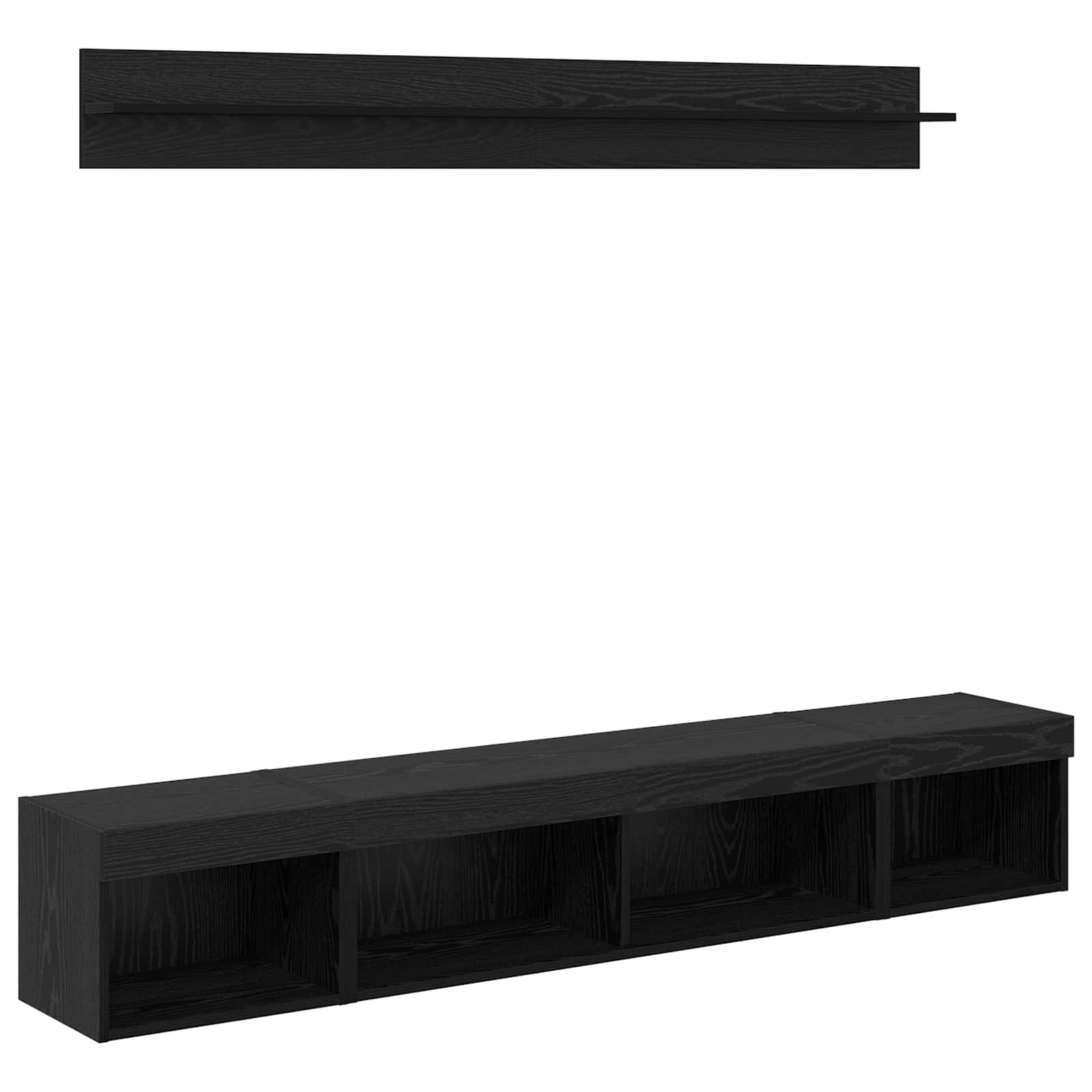 Ensemble de meuble TV mural 5 pcs Chêne noir Bois d'ingénierie - XIOS