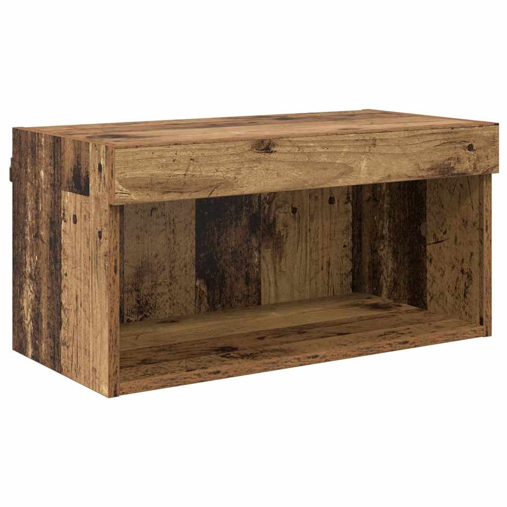 Unités murales TV avec LED 6 pcs Bois Ancien Bois d'ingénierie - XIOS