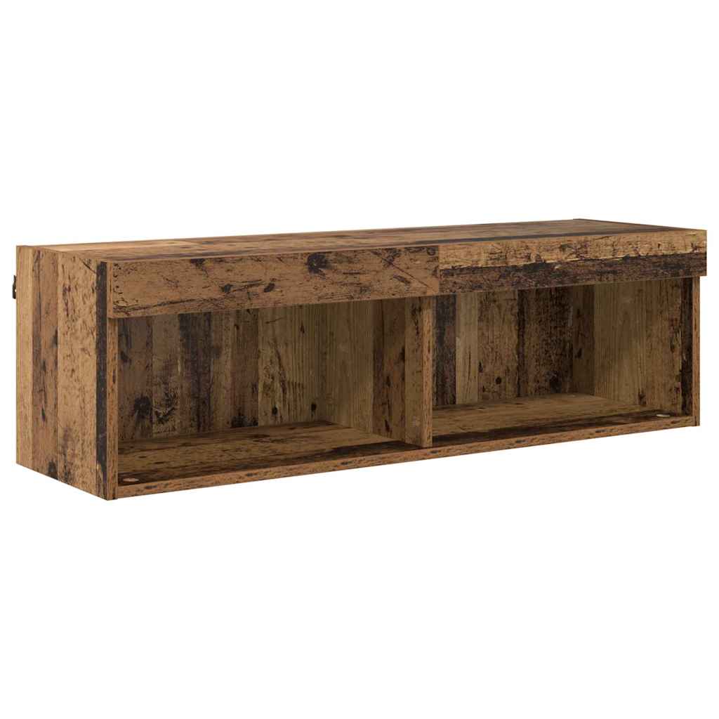 Unités murales TV avec LED 6 pcs Bois Ancien Bois d'ingénierie - XIOS