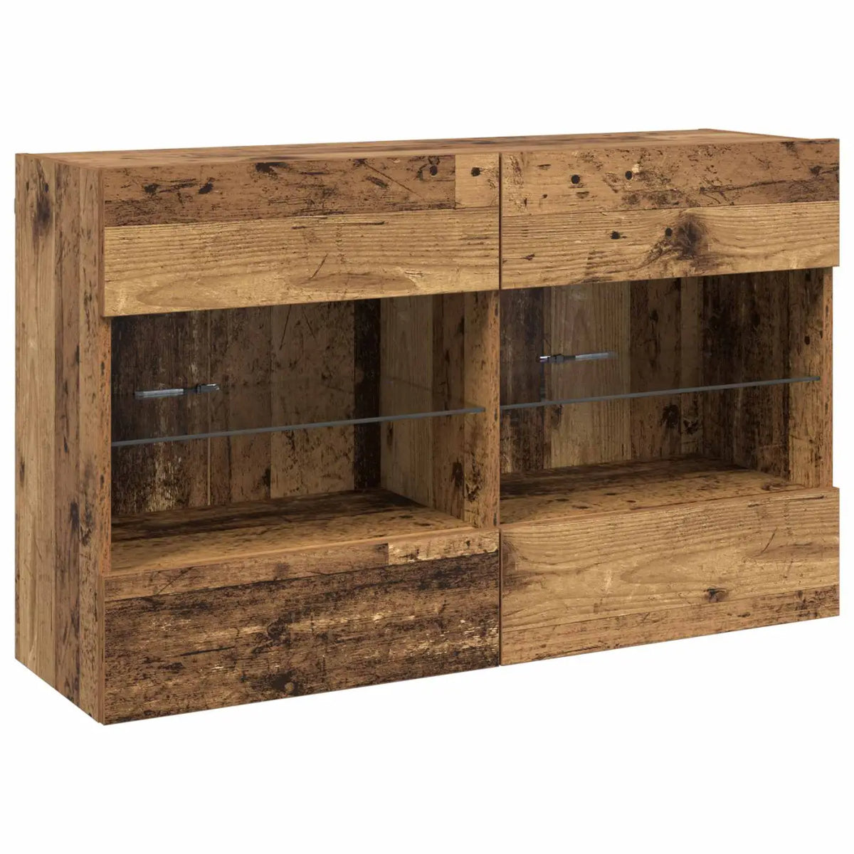 Ensemble de meuble TV mural 6 pc Bois ancien Bois d’ingénierie - XIOS