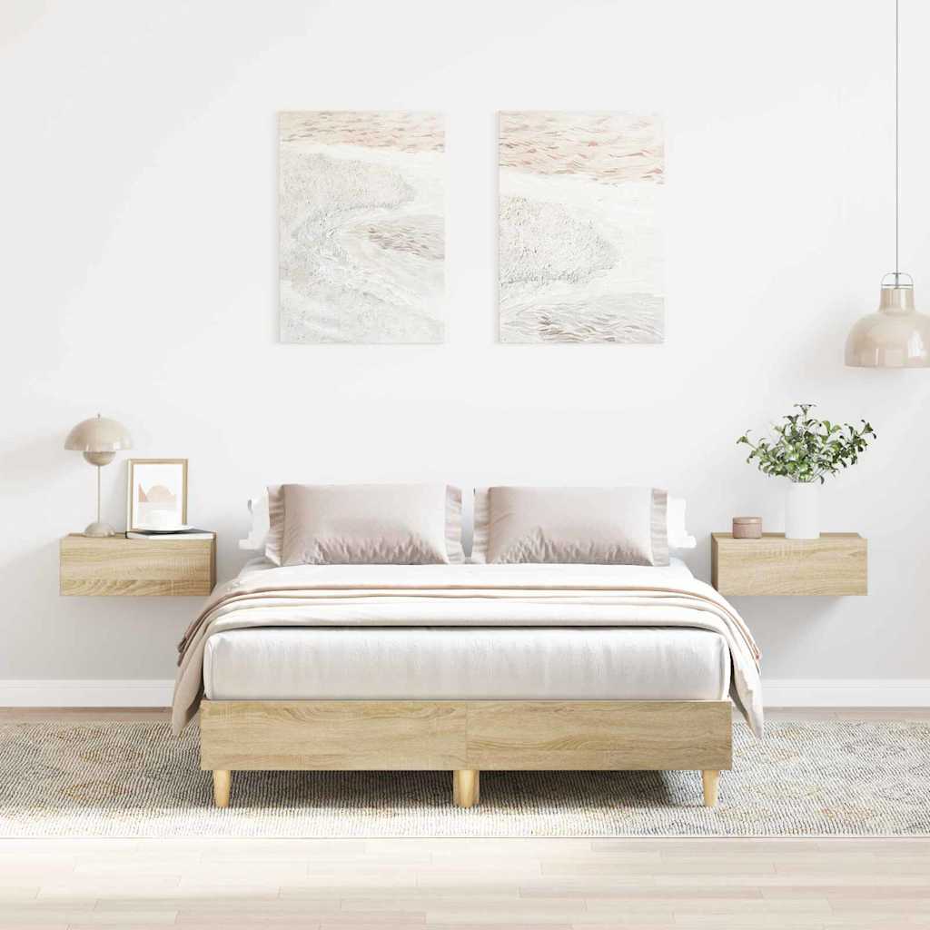 Cadre de lit Sonoma 137 x 190 cm Bois d'ingénierie - XIOS