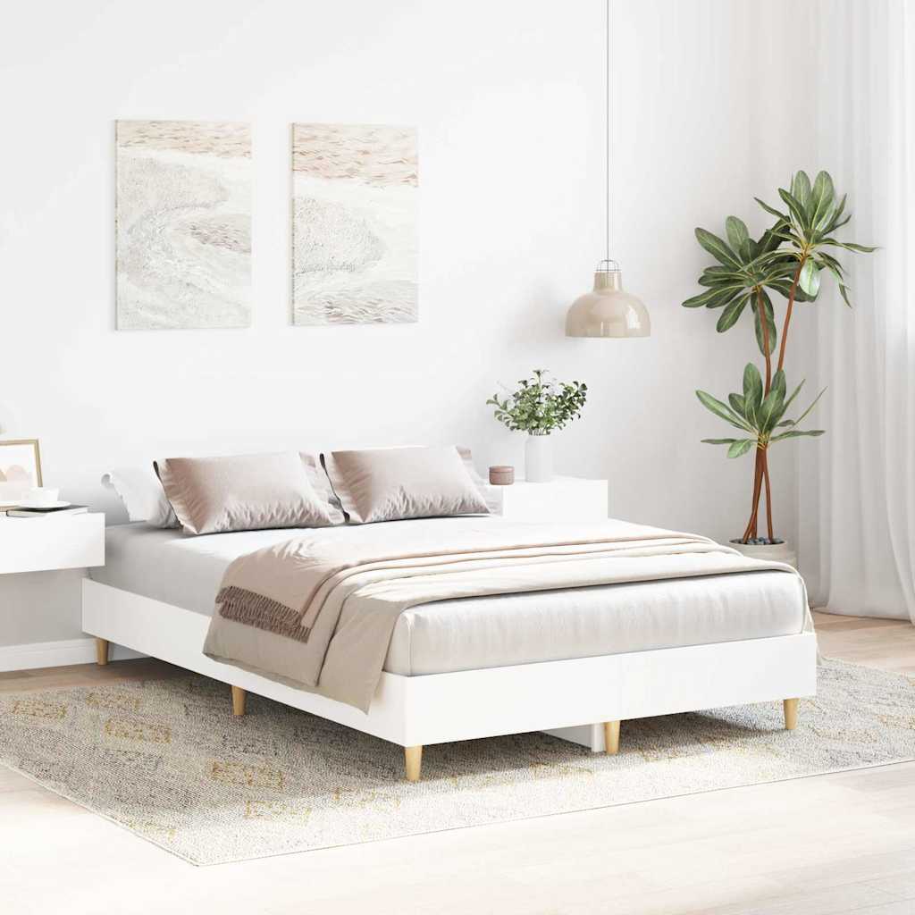 Cadre de lit Blanc 137 x 190 cm Bois d'ingénierie - XIOS