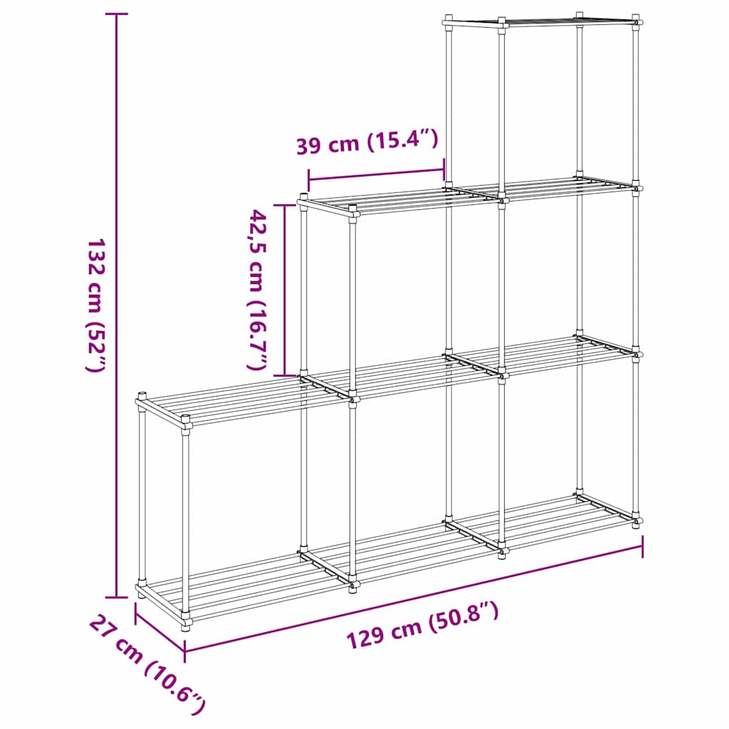 Étagère de rangement blanc 43 x 27 x 90 cm Aluminium - XIOS