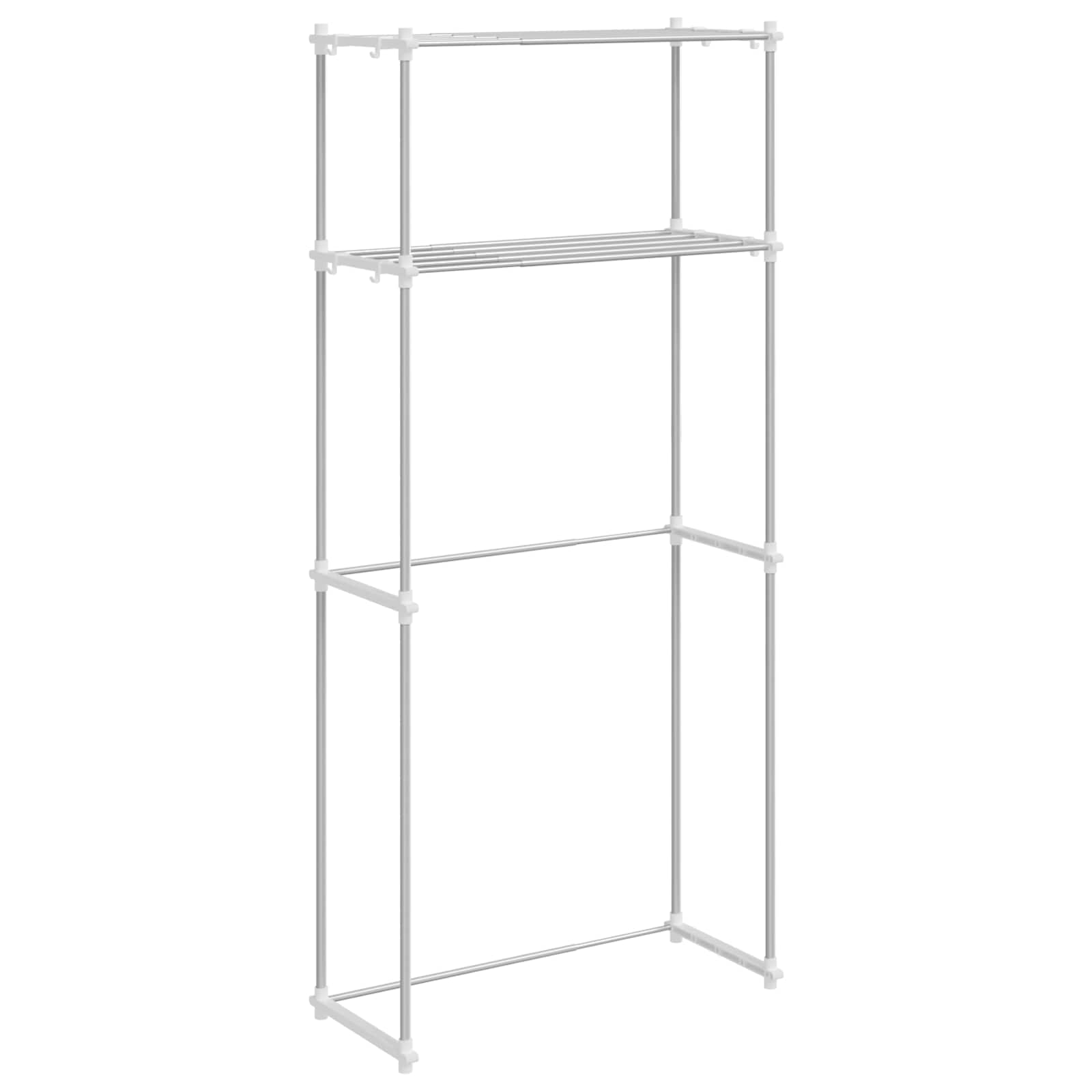 Étagère pour machine à laver Blanc 70 x 27 x 136 cm Aluminium - XIOS