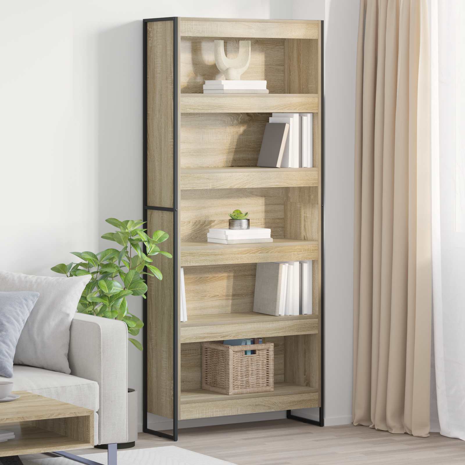 Bibliothèque 2 pcs Sonoma 80 x 30 x 155 cm Bois d'ingénierie - XIOS