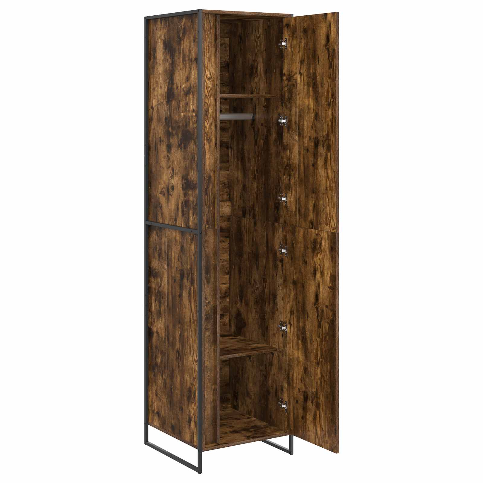 Garde-robe 2 pcs Chêne Fumé 50 x 50 x 200 cm Bois d'ingénierie - XIOS
