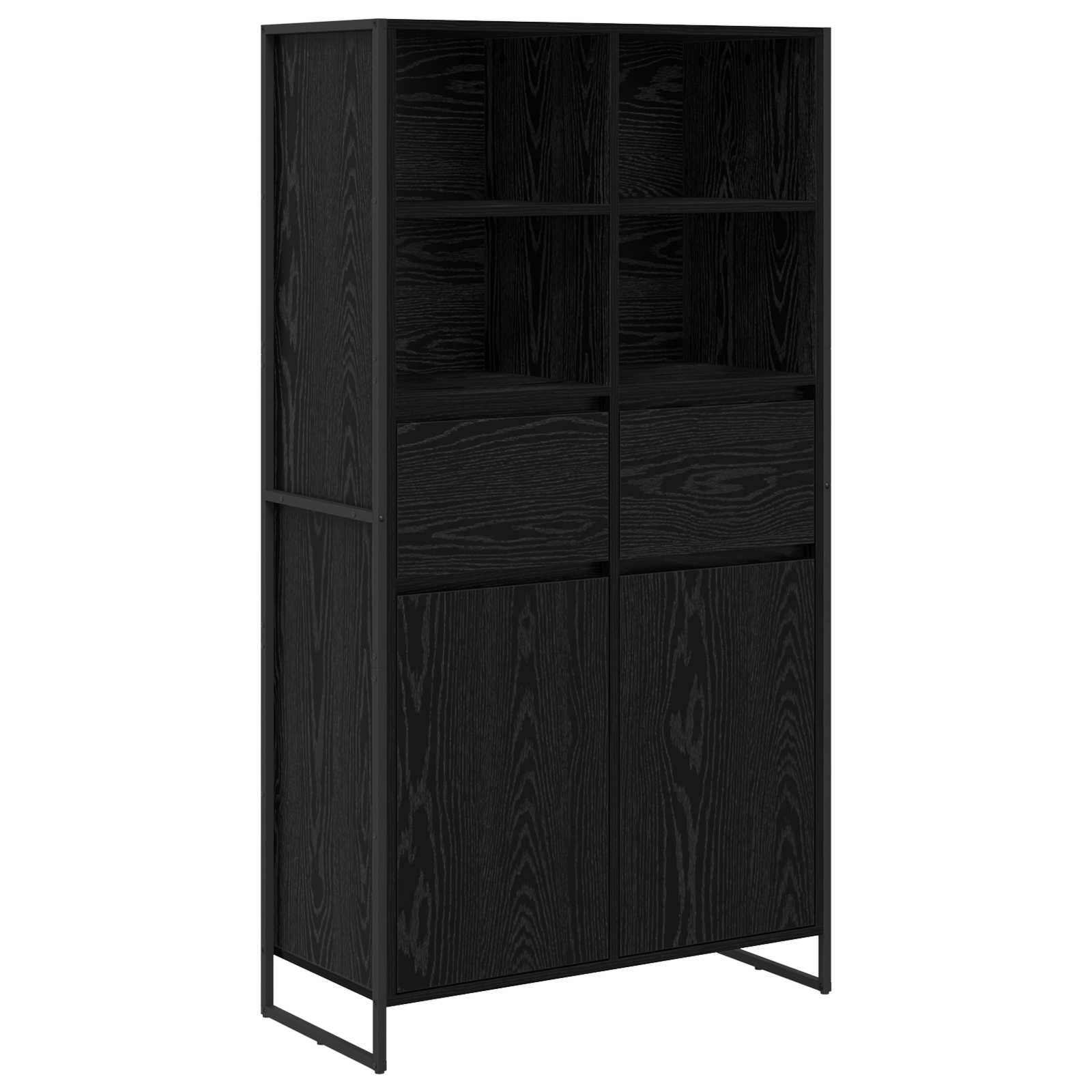Buffet 2 pcs Chêne noir 81 x 36 x 150.5 cm Bois d'ingénierie - XIOS