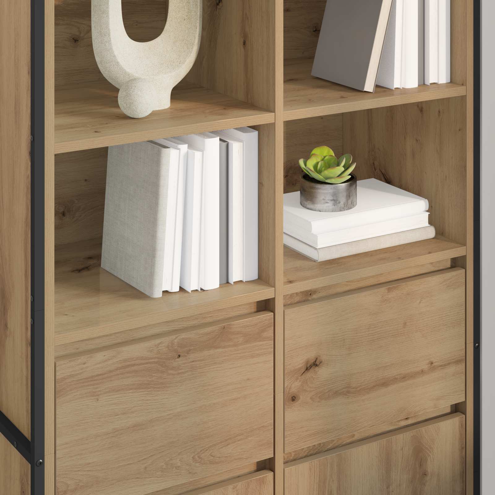 Buffet 2 pcs Chêne artisan 81 x 36 x 150.5 cm Bois d'ingénierie - XIOS