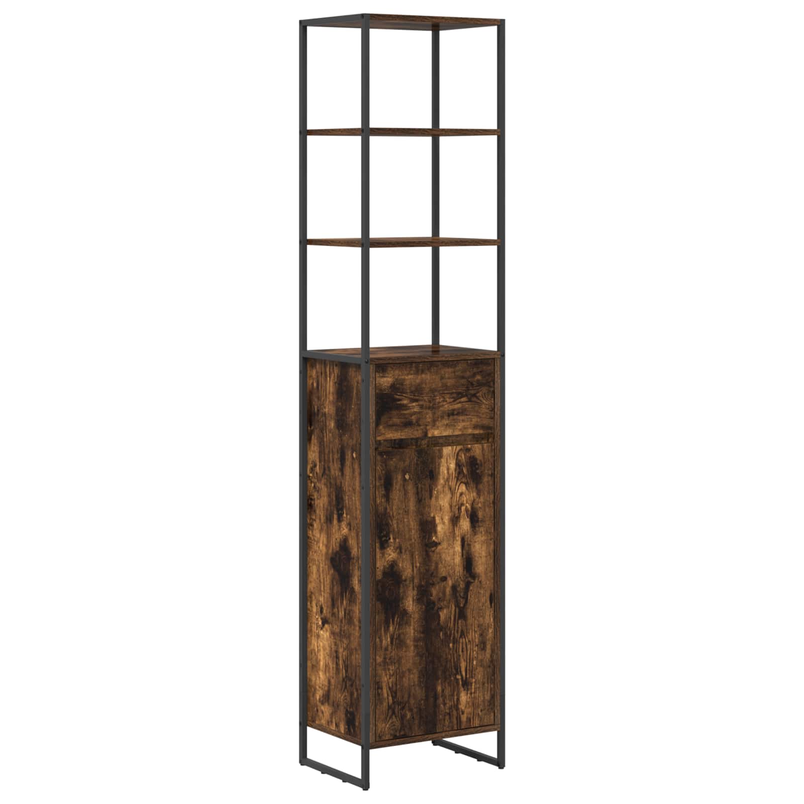 Ensemble de mobilier de salle de bain 4 pc Chêne fumé - XIOS