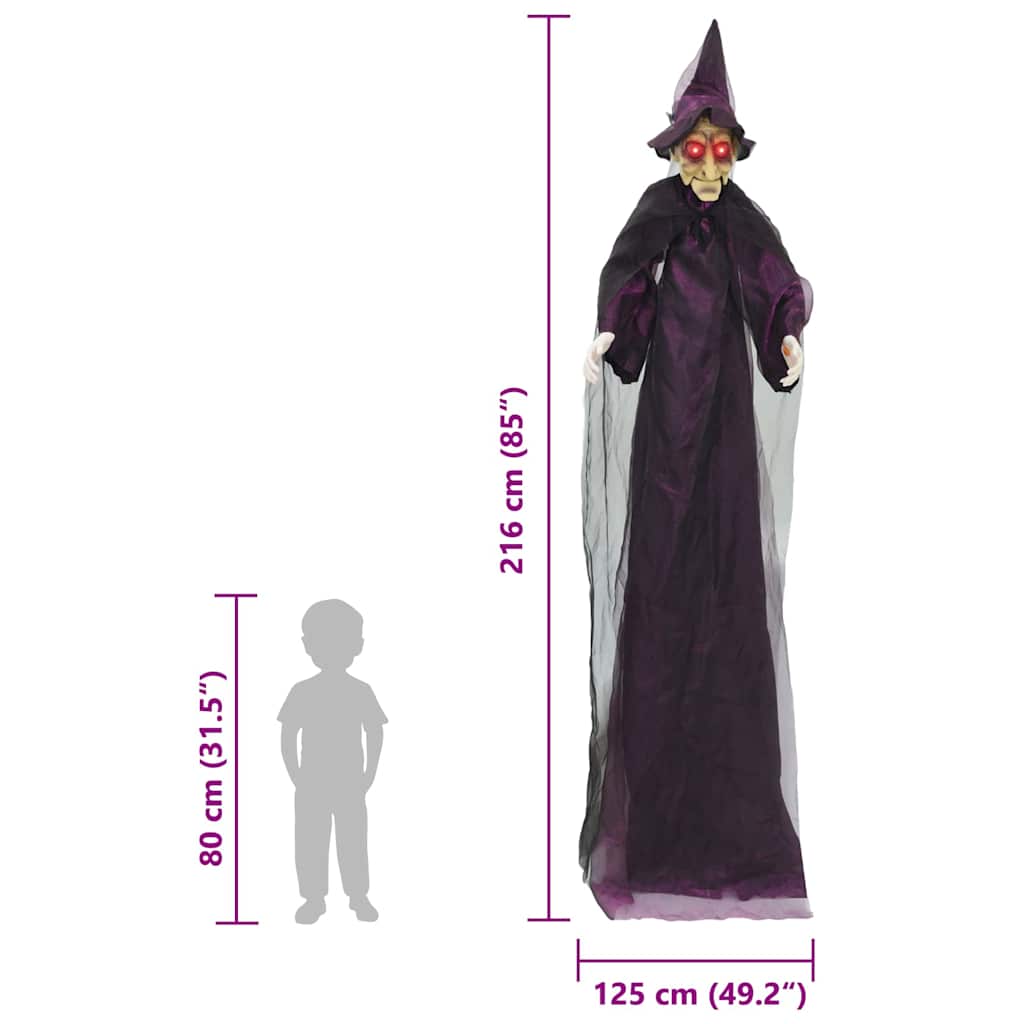 Sorcière parlante d'Halloween Violet 216 x 125 cm Polyester - XIOS