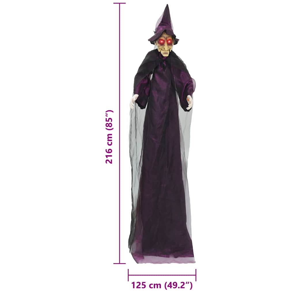 Sorcière parlante d'Halloween Violet 216 x 125 cm Polyester - XIOS