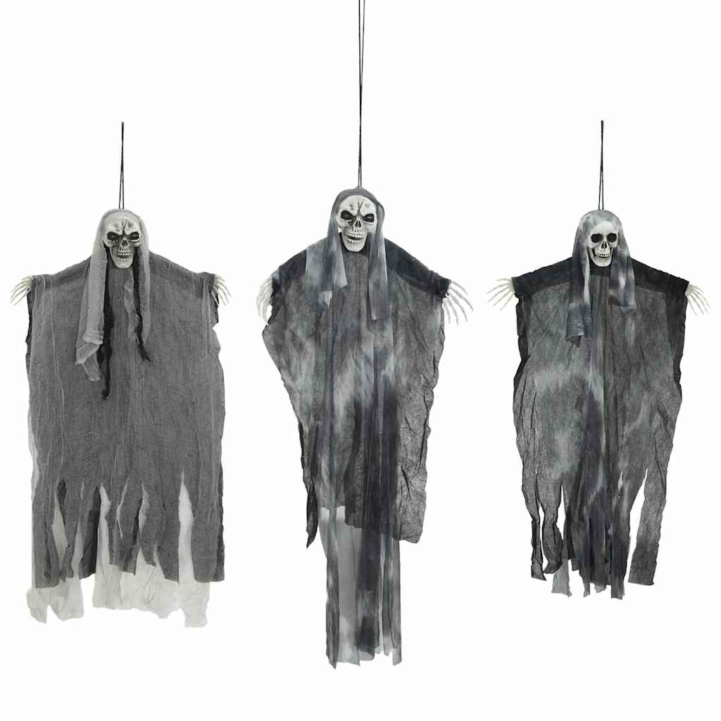 Fantôme Suspendu Halloween 3 pcs Noir 66 x 110 cm Polyester