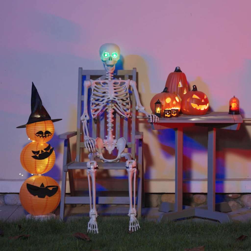 Squelette d'Halloween Blanc 155 x 38.5 cm Plastique - XIOS
