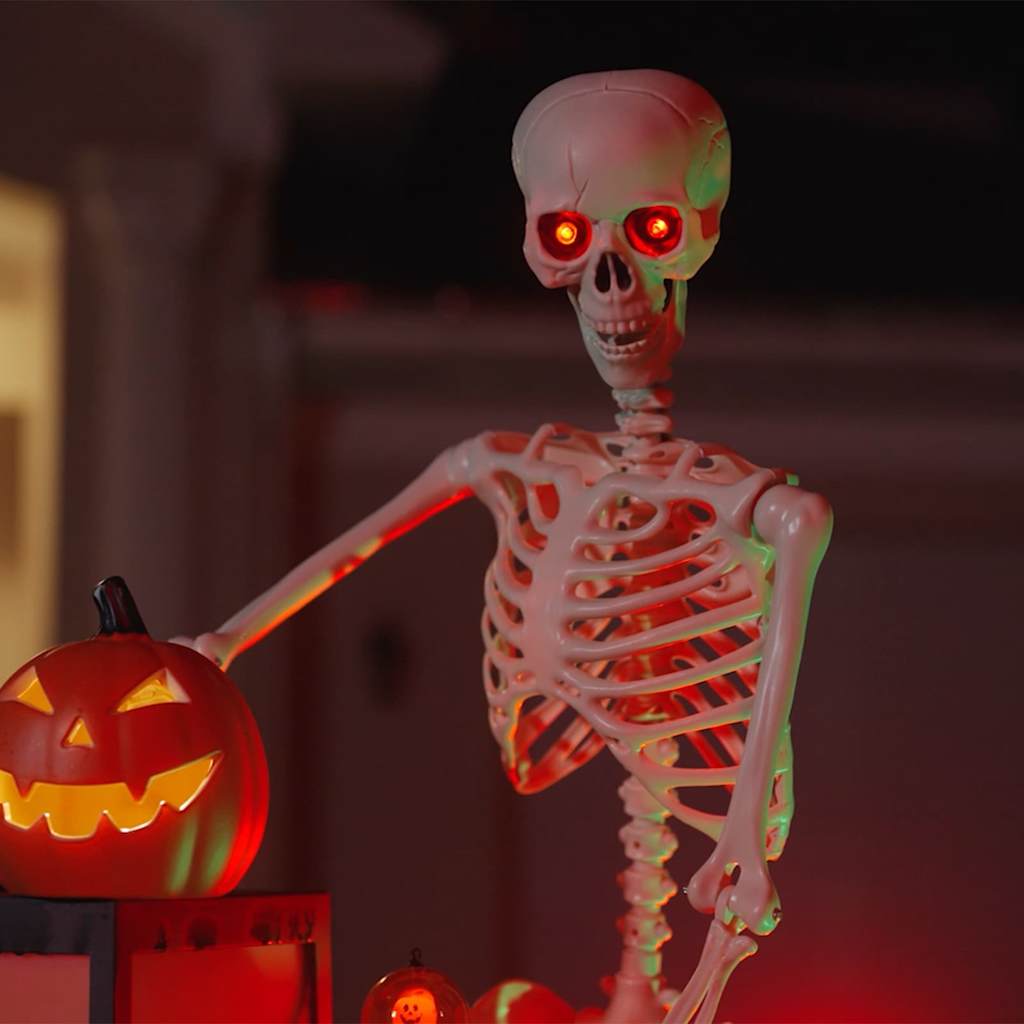 Squelette d'Halloween Blanc 155 x 38.5 cm Plastique - XIOS