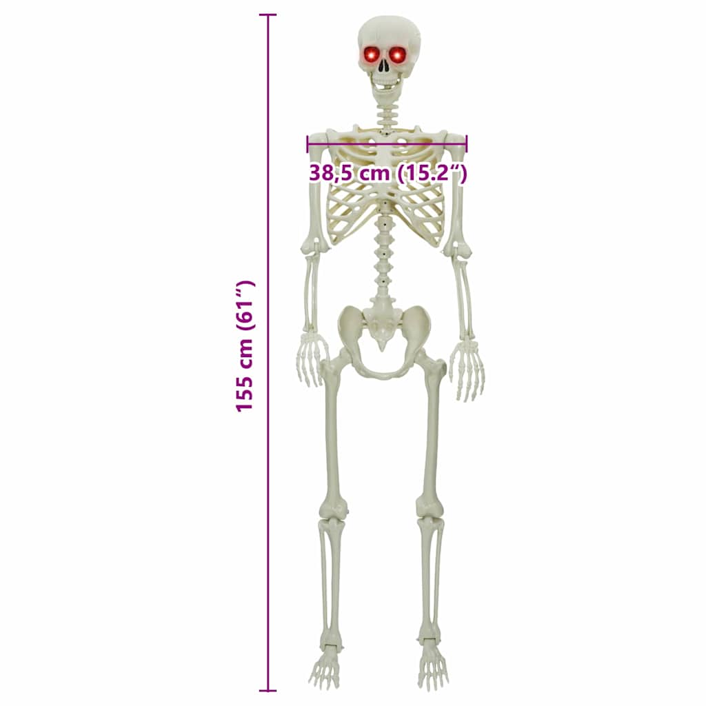 Squelette d'Halloween Blanc 155 x 38.5 cm Plastique - XIOS