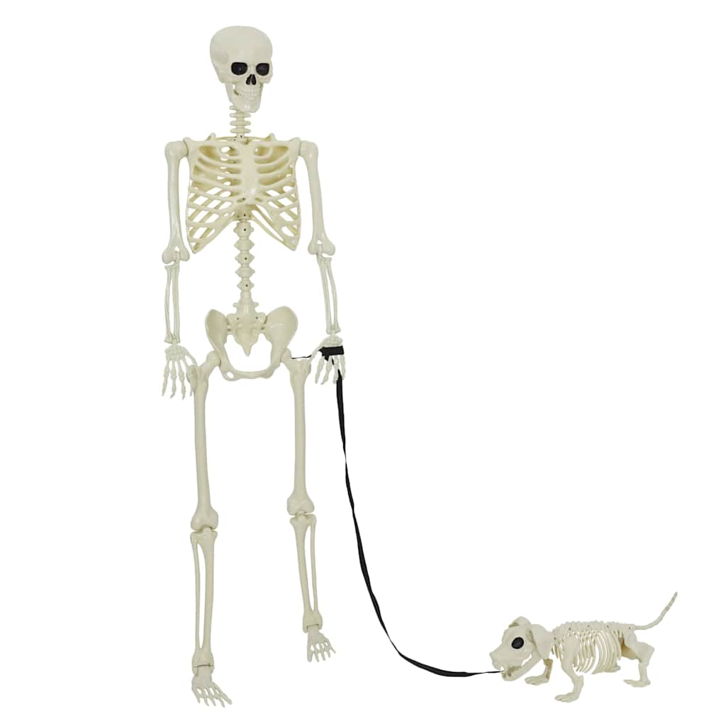 Squelette de décoration Halloween 2 pcs Blanc 155 x 38.5 cm
