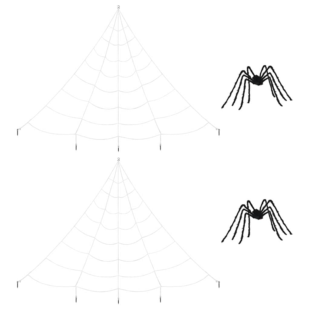 Décoration d'araignée d'Halloween avec toiles 2 pcs 200 cm - XIOS
