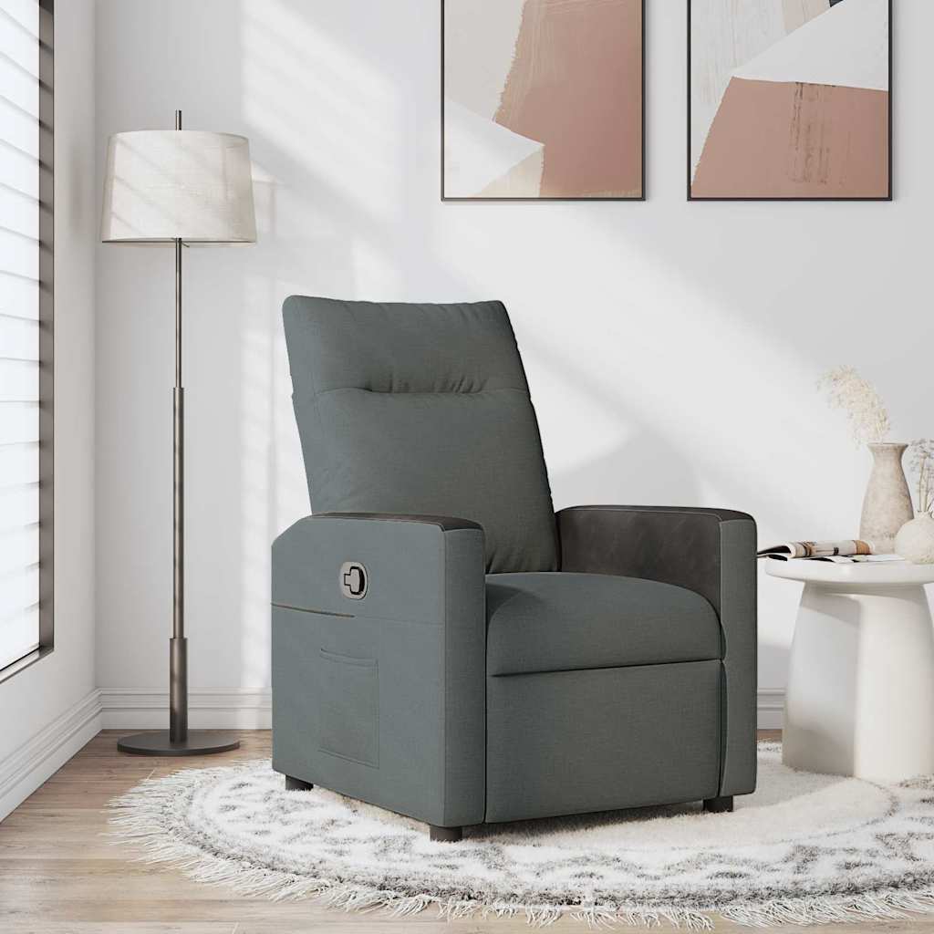 Fauteuil inclinable Gris foncé 69 x 86 x 100 cm tissu - XIOS