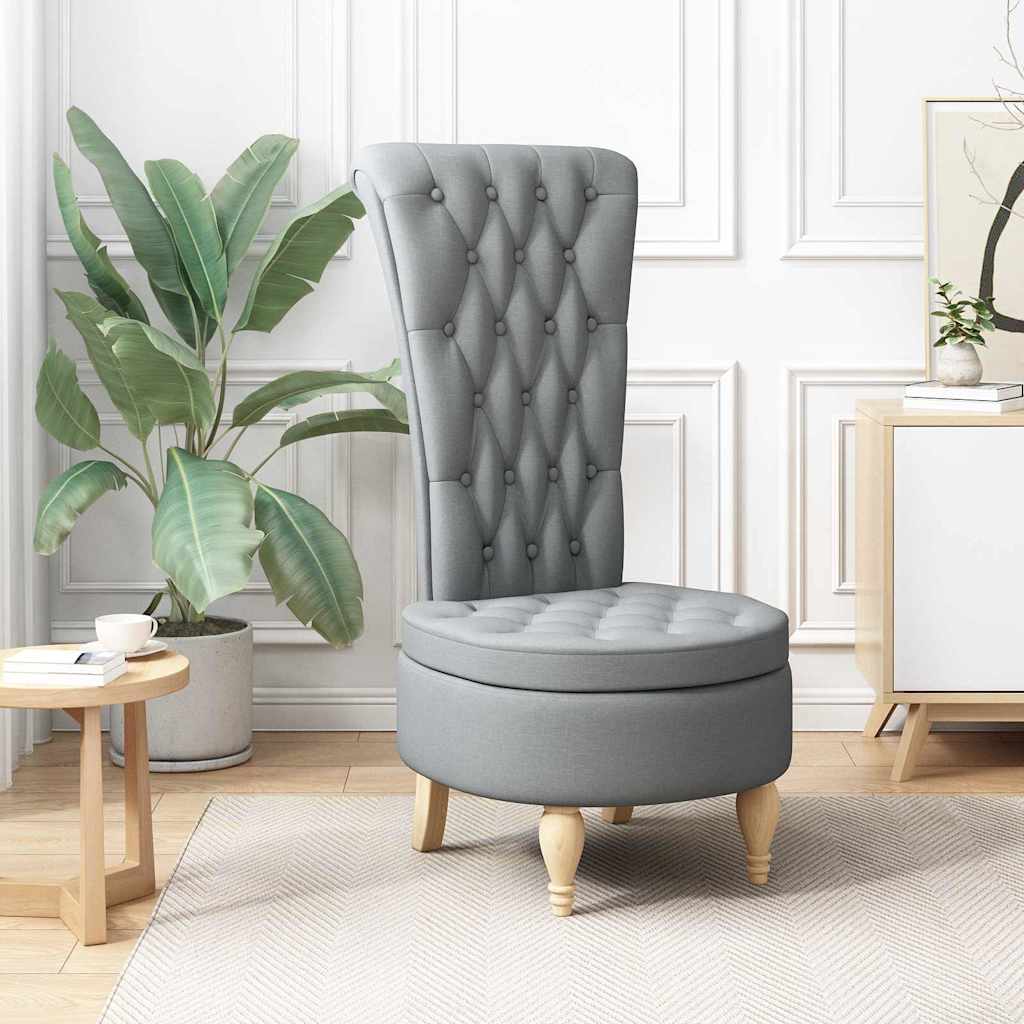 Fauteuil à pantoufle Gris clair 56,5 x 70 x 110 cm tissu - XIOS