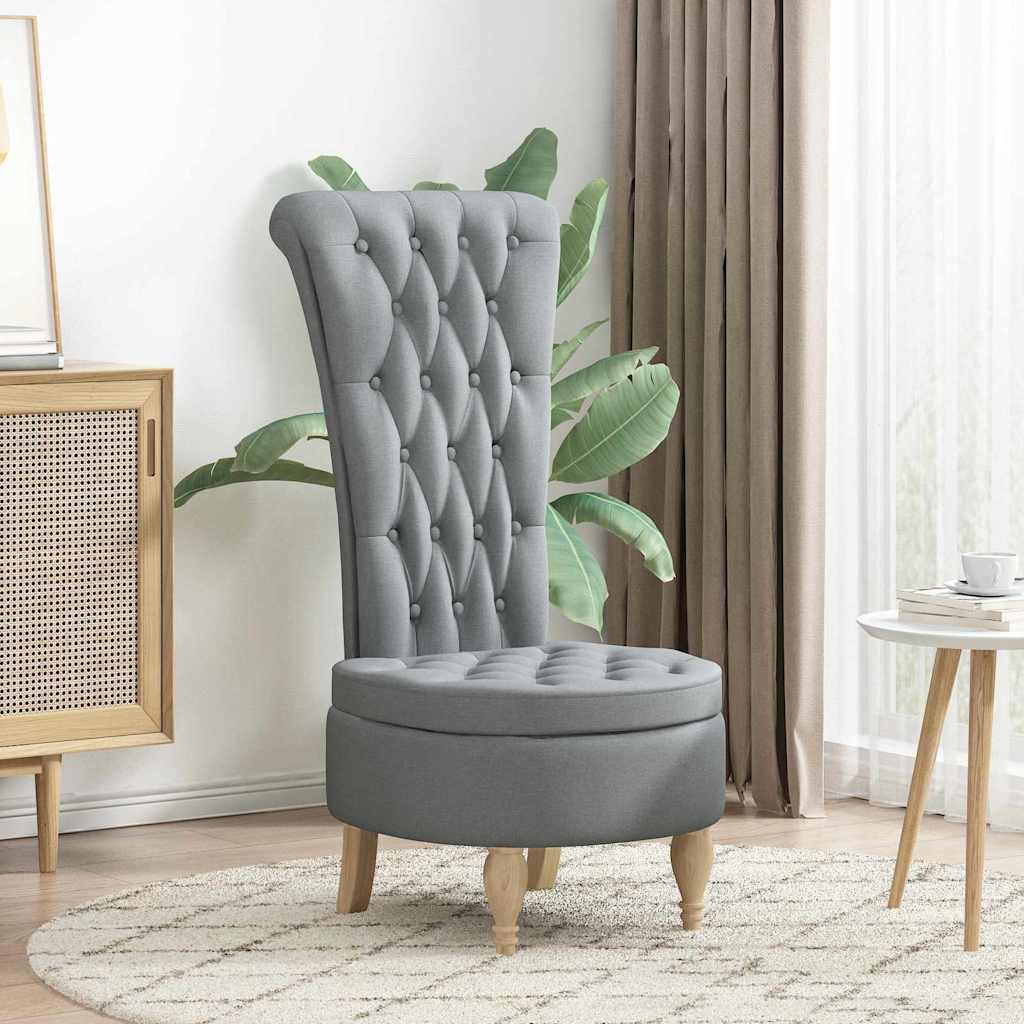 Fauteuil à pantoufle Gris clair 56,5 x 70 x 110 cm tissu - XIOS